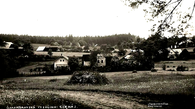 Cikháj – bývalá Kozí ulice , snímek z roku 1935